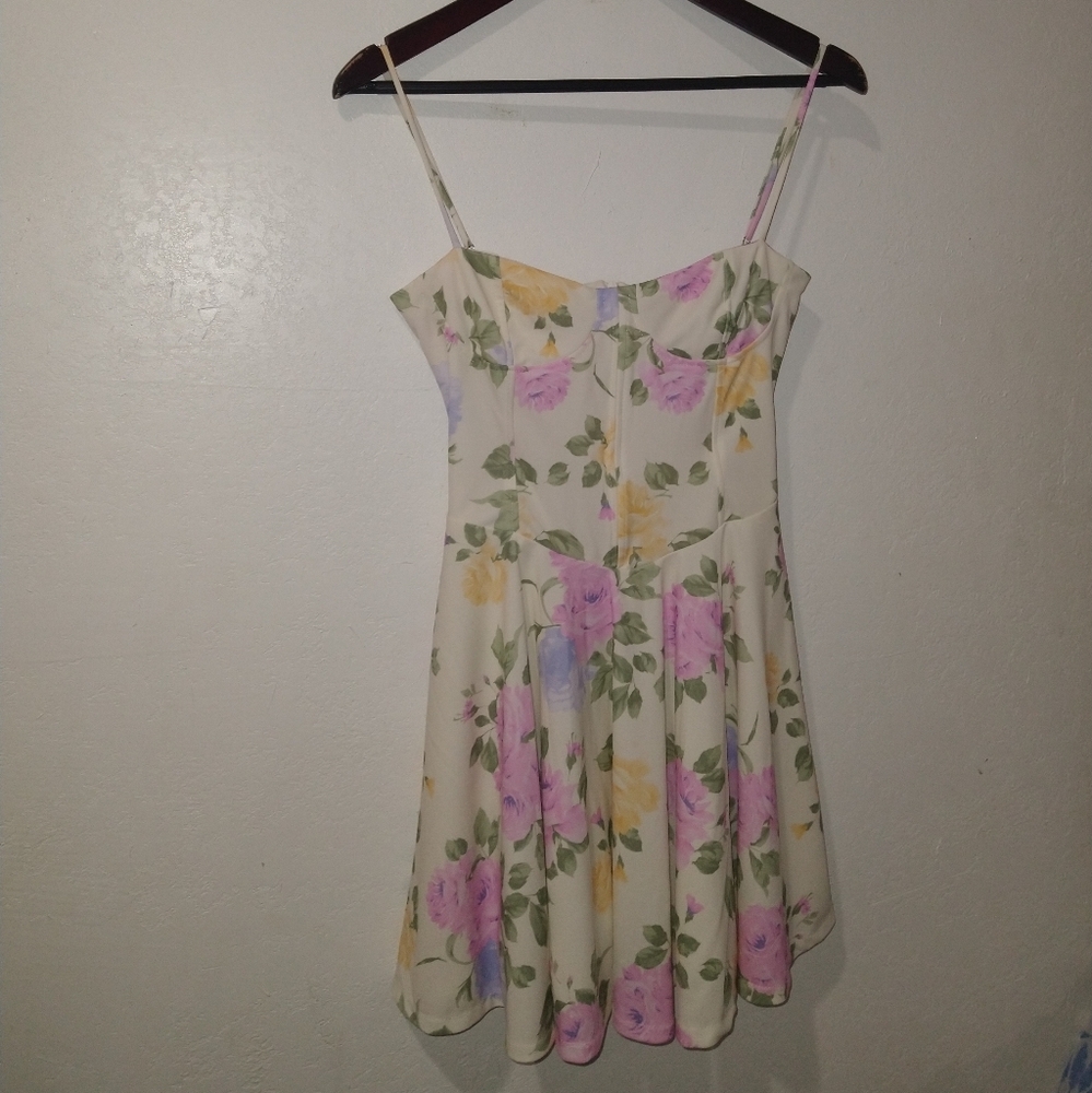 ZARA (BLOGGERS FAV) Floral Mini Corset Dress - Picture 10 of 11